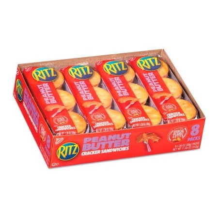Nabisco Nabisco  Ritz Peanut Butter Cracker Sandwiches, 1.38 oz. Pack, 8/Box 44000882105